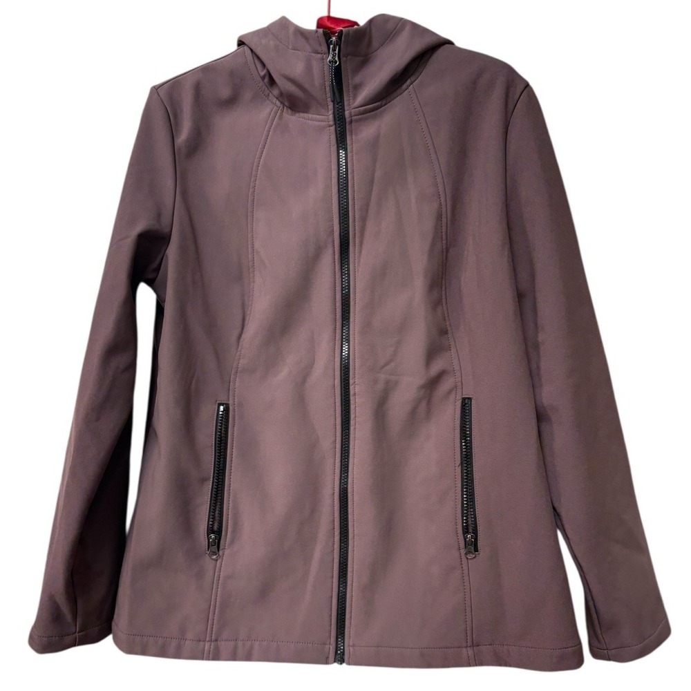 HFX Performance Softshell Hooded Jacket Zip Pockets Women's XL Fleece Lined